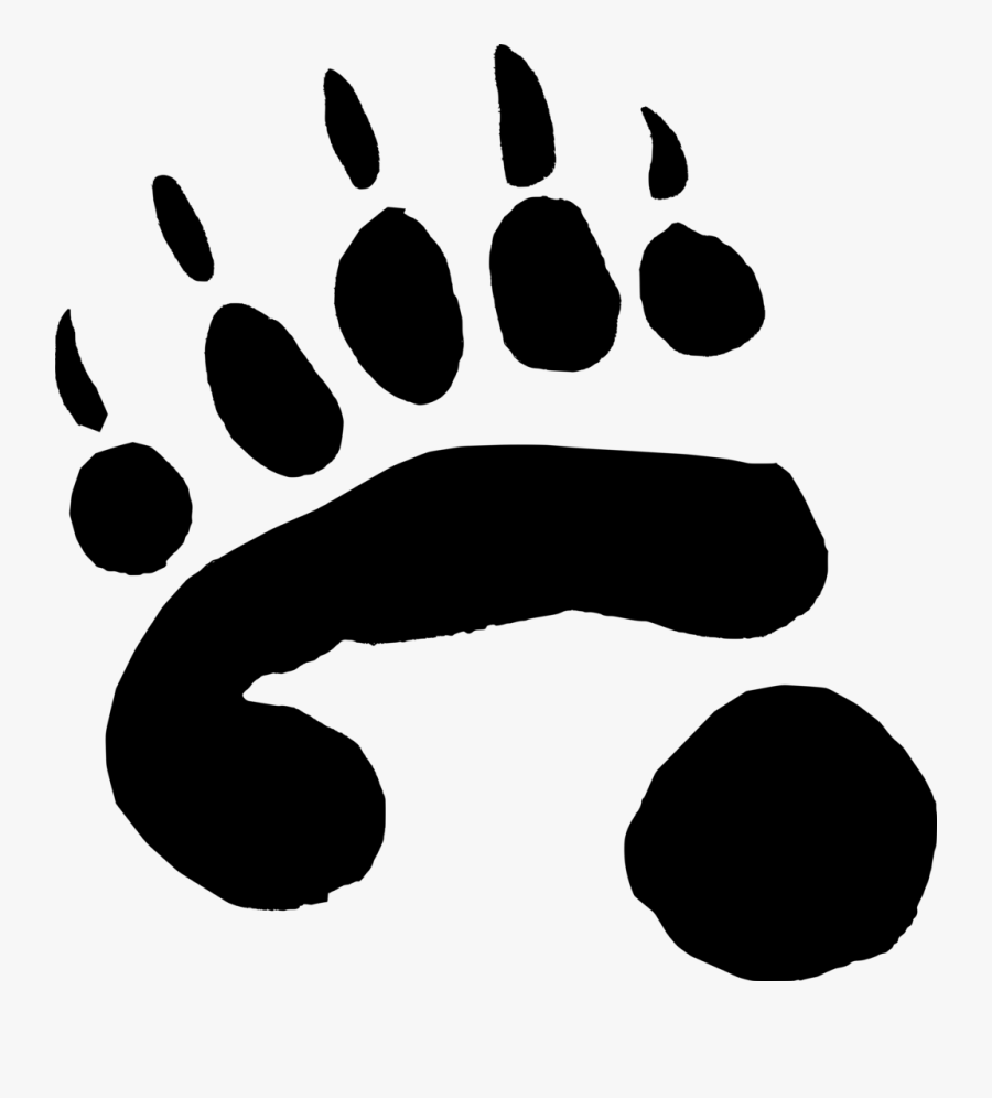 Giant Panda Paw Print, Transparent Clipart