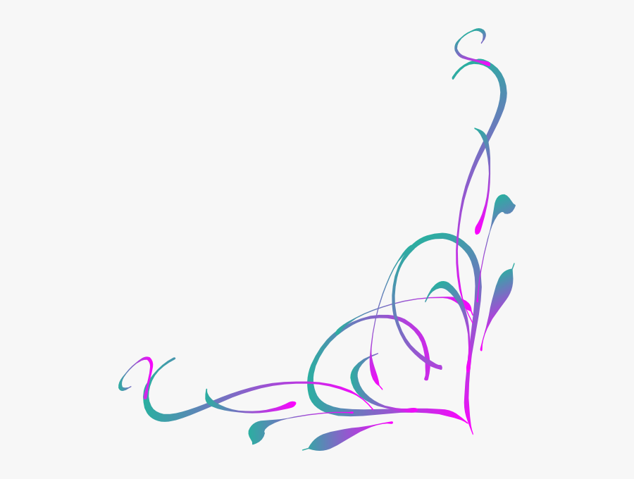 ##swirl #swirls #swirly #fancy #elegant #elegance #design - Pink Corner Design Png, Transparent Clipart