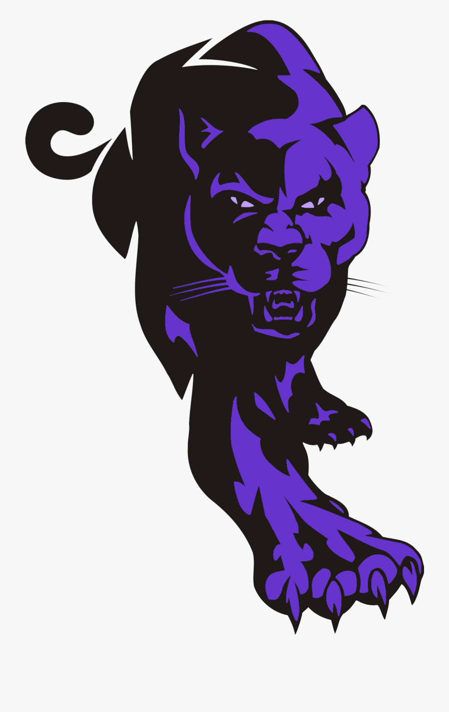 Panther Clipart Purple ~ Frames ~ Illustrations ~ Hd - Panther Clip Art Black And White, Transparent Clipart