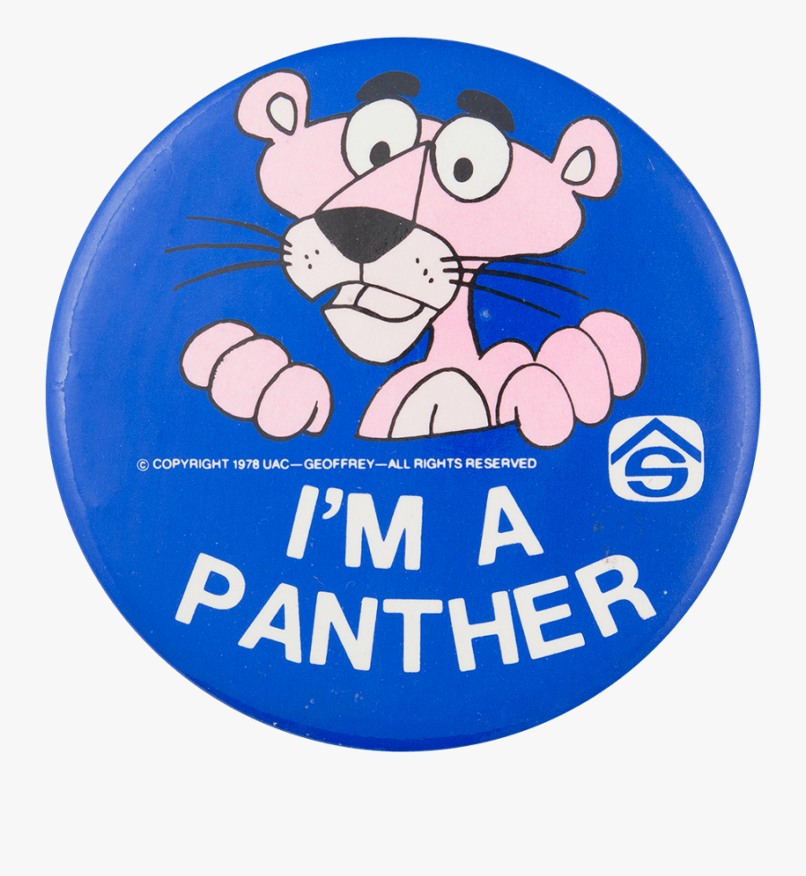 I"m A Panther Club Button Museum - The Pink Panther, Transparent Clipart