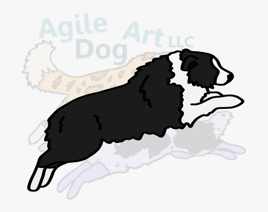 Dog Catches Something Clipart , Png Download - Running Australian Shepherd Silhouette, Transparent Clipart