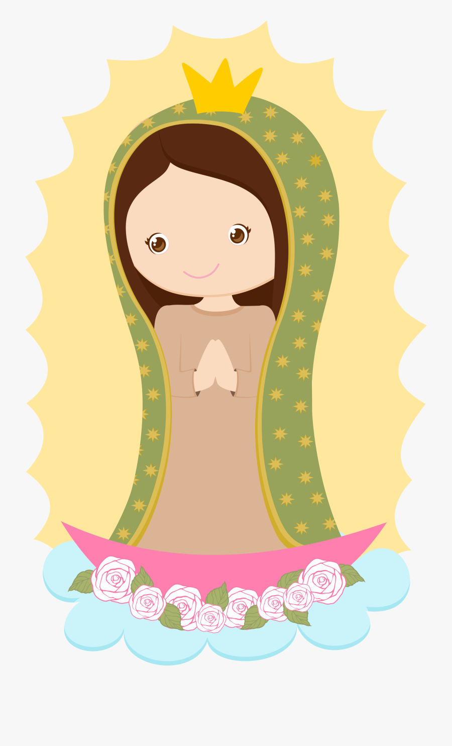 Virgencita De Guadalupe En Caricatura, Transparent Clipart