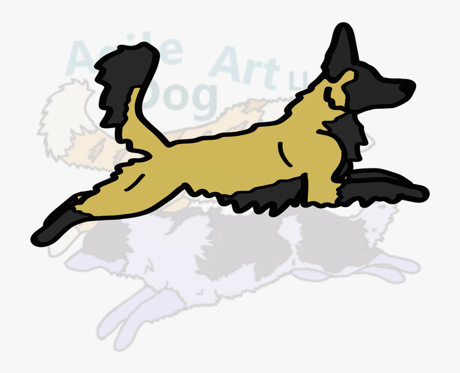 Old German Shepherd Dog, Transparent Clipart