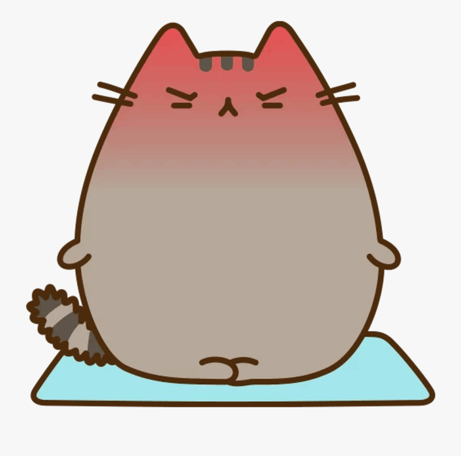 Calm Clipart Yoga - Pusheen Cat Png, Transparent Clipart