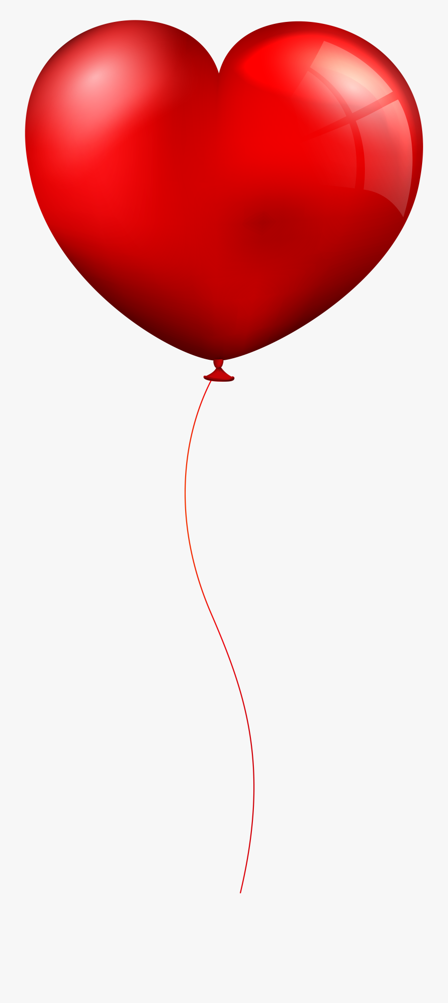 Red Heart Balloon Clip - Red Balloon Transparent Background, Transparent Clipart