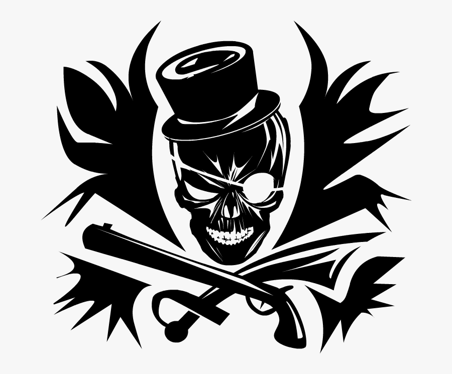 Clip Art Gamer Skull - Artes Visuales Blanco Y Negro, Transparent Clipart