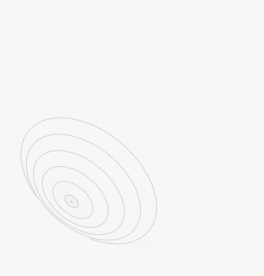 Geometric Grid Of Latitude And Longitude - Circle, Transparent Clipart