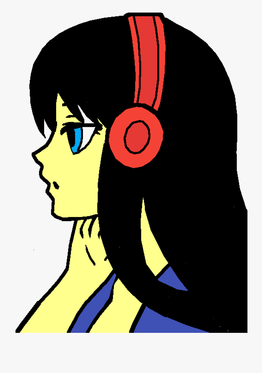 Anime Girl Not Colored, Transparent Clipart