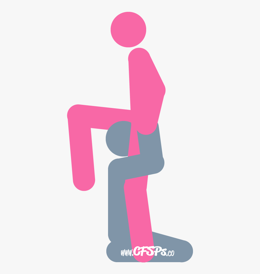 An Illustration Of The Under The Sink Sex Position - Standing Cunnilingus Position, Transparent Clipart