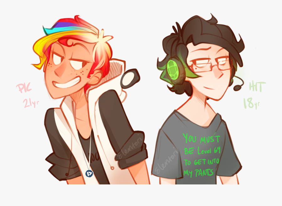 Picarto The Artist, And Hitbox The Gamer - Gay Fanart Bill Dip, Transparent Clipart