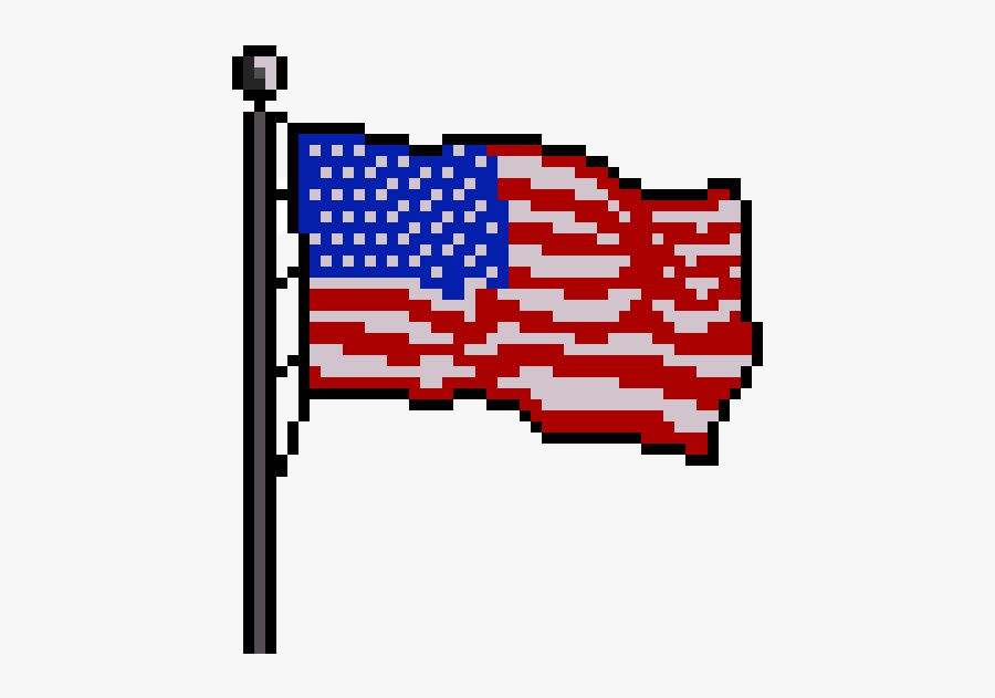 Usa Flag Pixel Art, Transparent Clipart