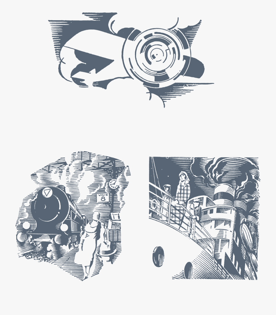 Download 170 Stylized Art Deco Illustrations And Ornaments, - Illustration, Transparent Clipart