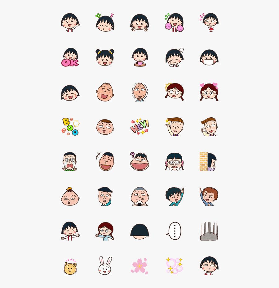櫻桃 小 丸子 表情 貼, Transparent Clipart