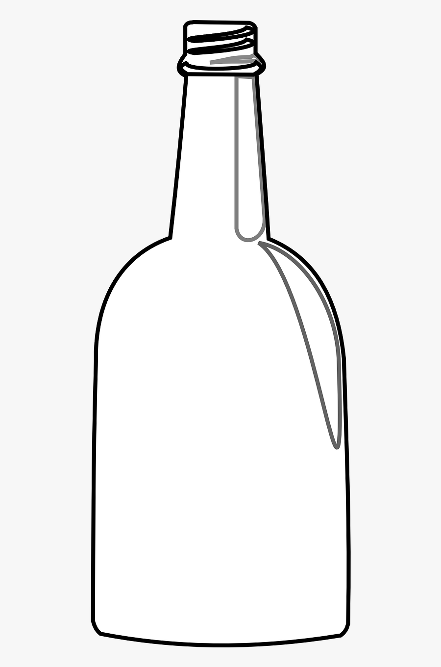 Transparent Wine Bottle Outline Png, Transparent Clipart
