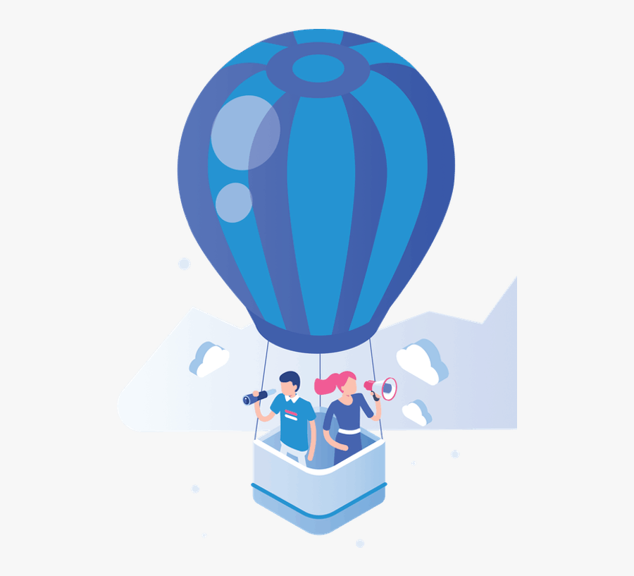 Talent Casting Software - Hot Air Balloon Isometric, Transparent Clipart