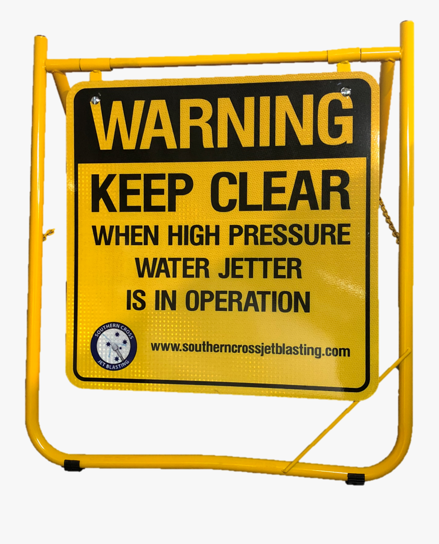 Traffic Jetter Warning Sign, Transparent Clipart