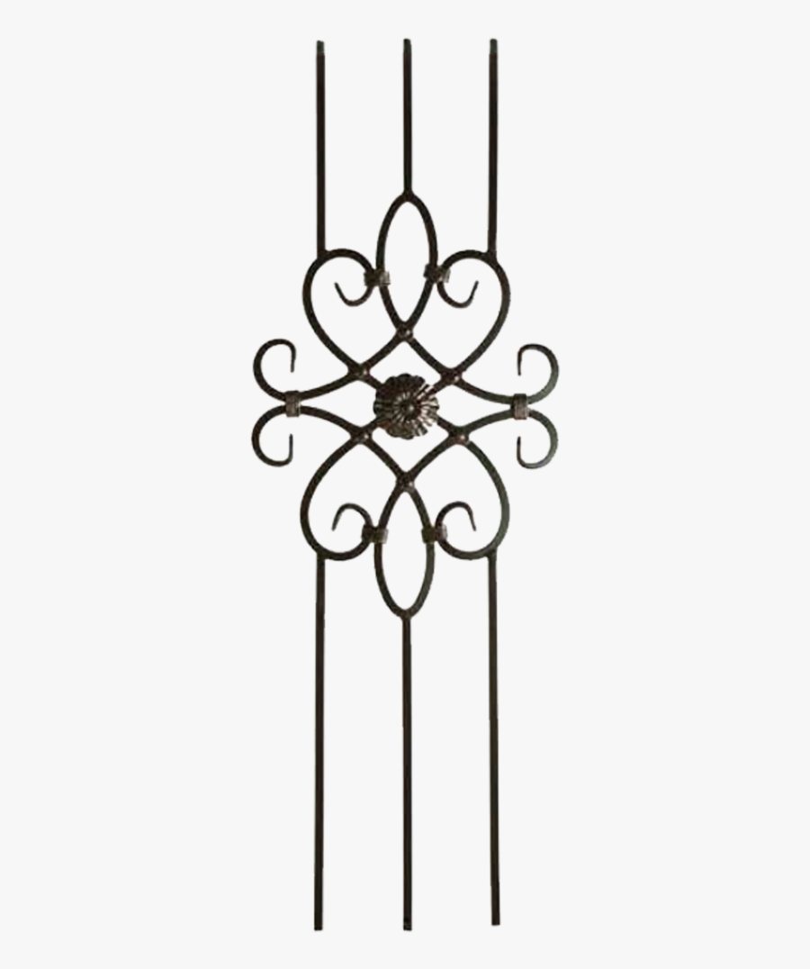 2491 Series M399 Knot 3 Leg Prefab Iron Panel - Baluster, Transparent Clipart