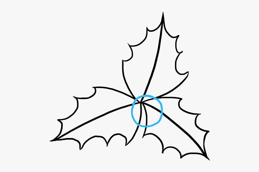 How To Draw Holly - Mistletoe Drawing Easy, Transparent Clipart