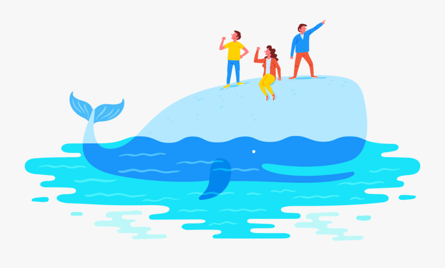 Sales Whale, Transparent Clipart