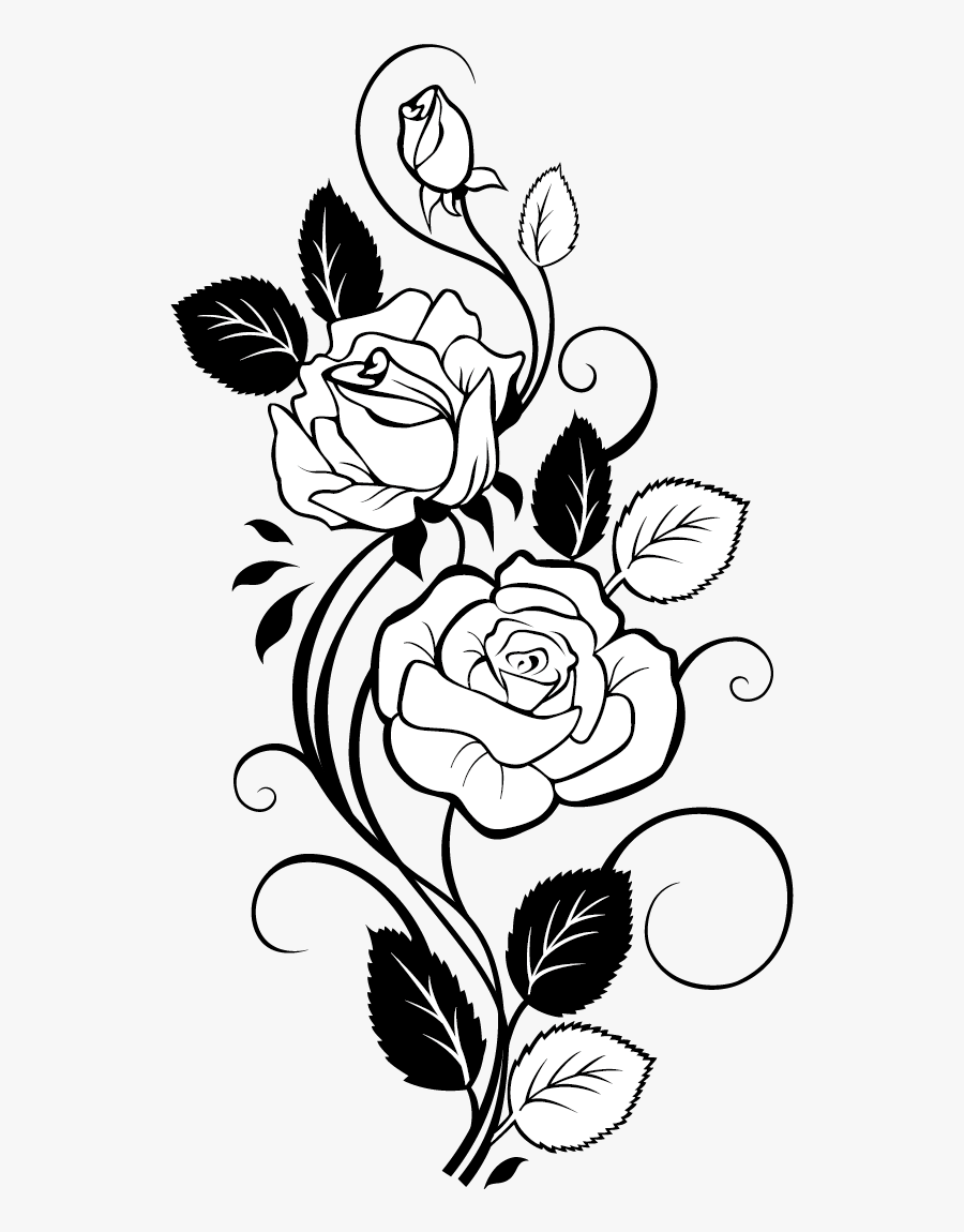 Rose Clip Art Transprent Png Free - Rose Design Flower Drawing, Transparent Clipart