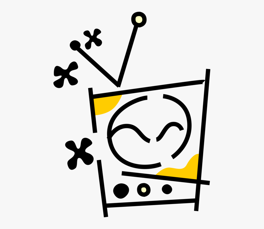 Vector Illustration Of Television Or Tv Set Mass Medium,, Transparent Clipart