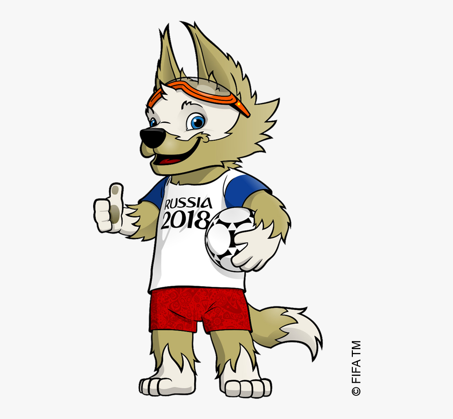 Fifa Cup Official 2018 World Zabivaka Russia Clipart - Fifa World Cup Russia 2018 Mascota, Transparent Clipart