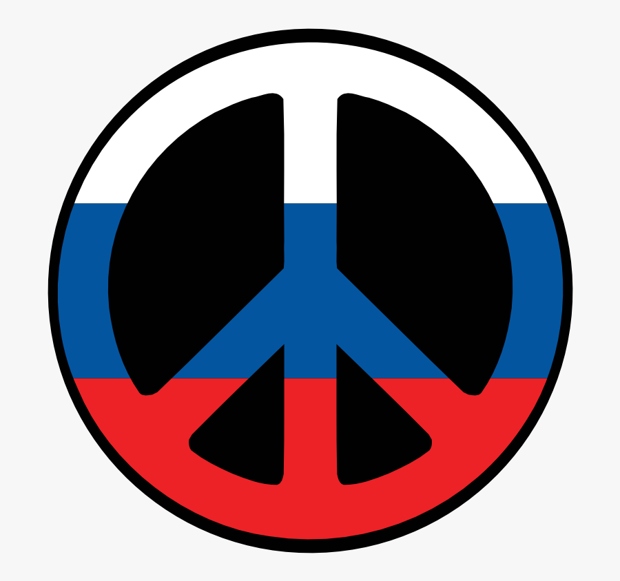 Russia Peace Symbol Flag 4 Scallywag Peacesymbol - Russian Peace Symbol, Transparent Clipart