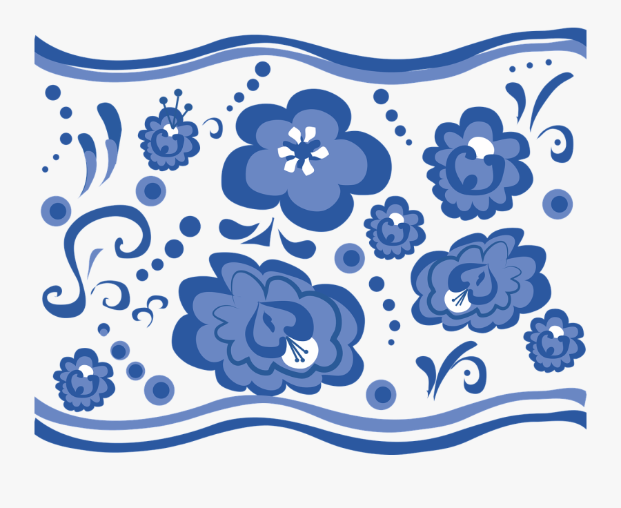 Russia Russian Style Gzhel Free Picture - Russian Pattern Png, Transparent Clipart