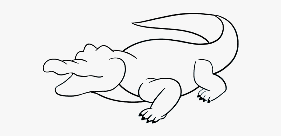 How To Draw Alligator - Buwaya Drawing, Transparent Clipart