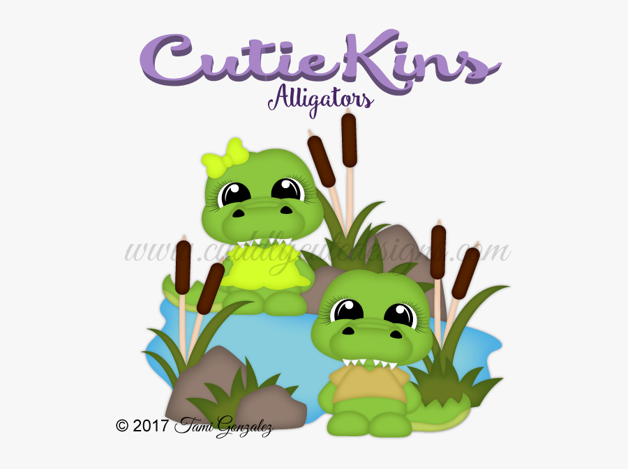 Cutiekins-alligators - Drawing, Transparent Clipart