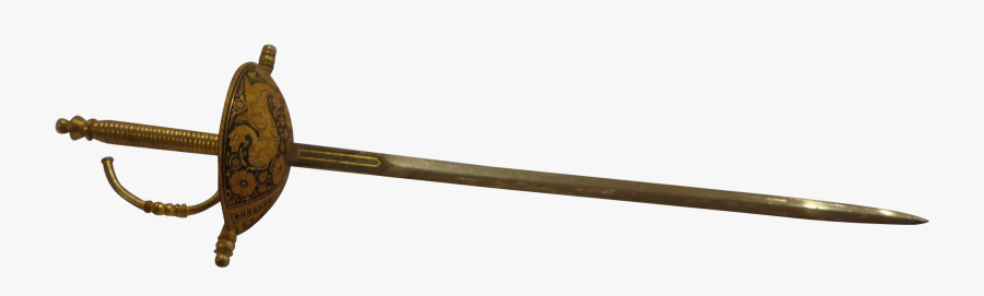 Massive Sword Letter Opener Toledo Spain 1960s Vintage - Marking Tools, Transparent Clipart