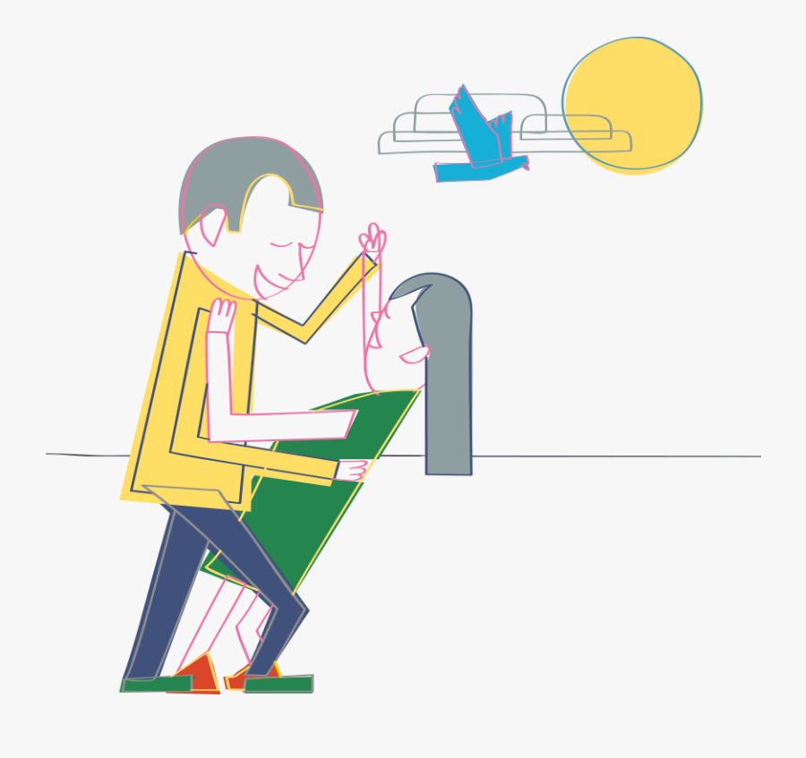 Man & Woman Dancing - Cartoon, Transparent Clipart