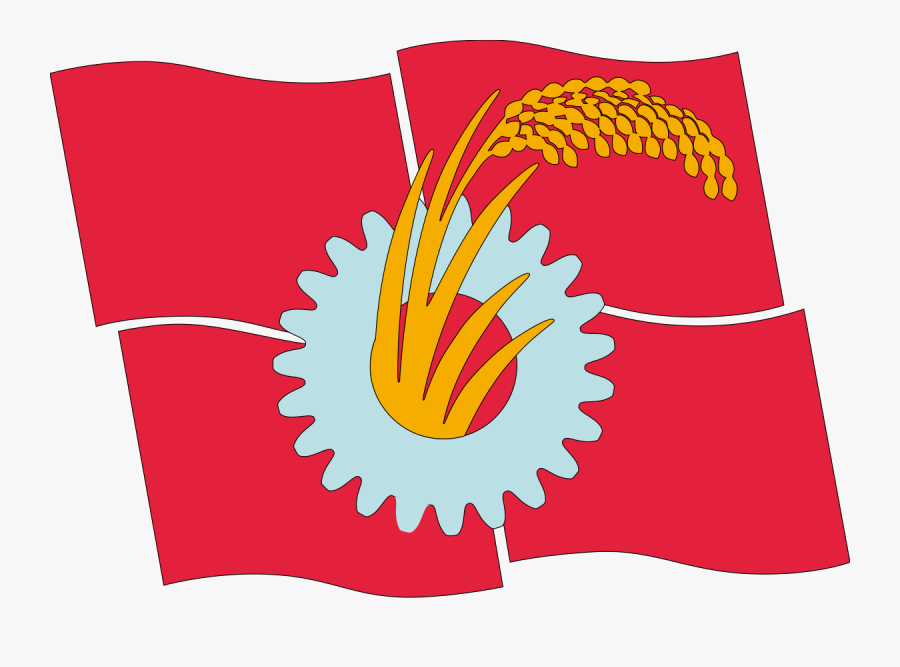Japanese Communist Party Flag, Transparent Clipart
