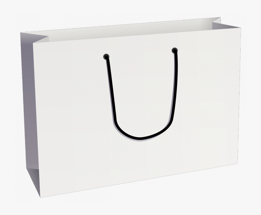 Shopping Bags Trolleys - White Shopping Bag Png, Transparent Clipart