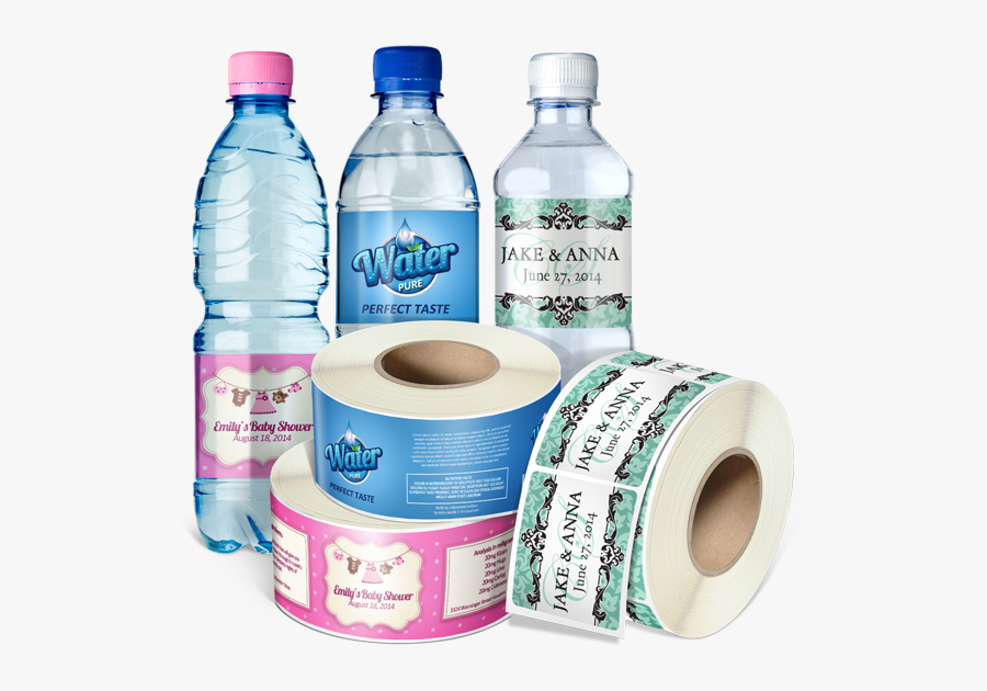 Water Bottle Label Png - Plastic Bottles With Labels, Transparent Clipart