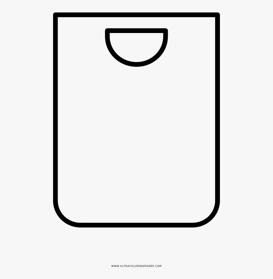 Shopping Bag Coloring Page, Transparent Clipart