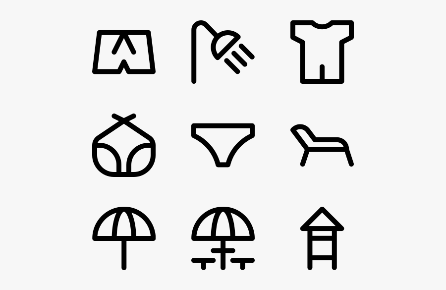 Swimming Pool - Web Design Line Icon, Transparent Clipart