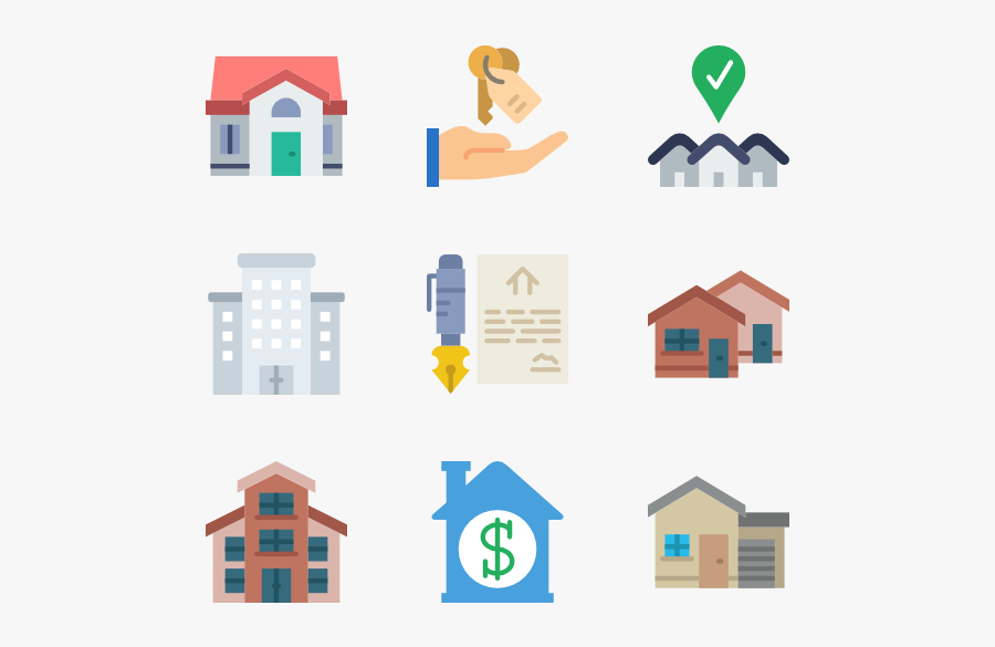 Home Icons Real Estate - کار گرافیکی مشاور املاک, Transparent Clipart