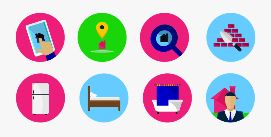 Real Estate Icons Marketing Free Picture - Programa De Bienestar Laboral, Transparent Clipart
