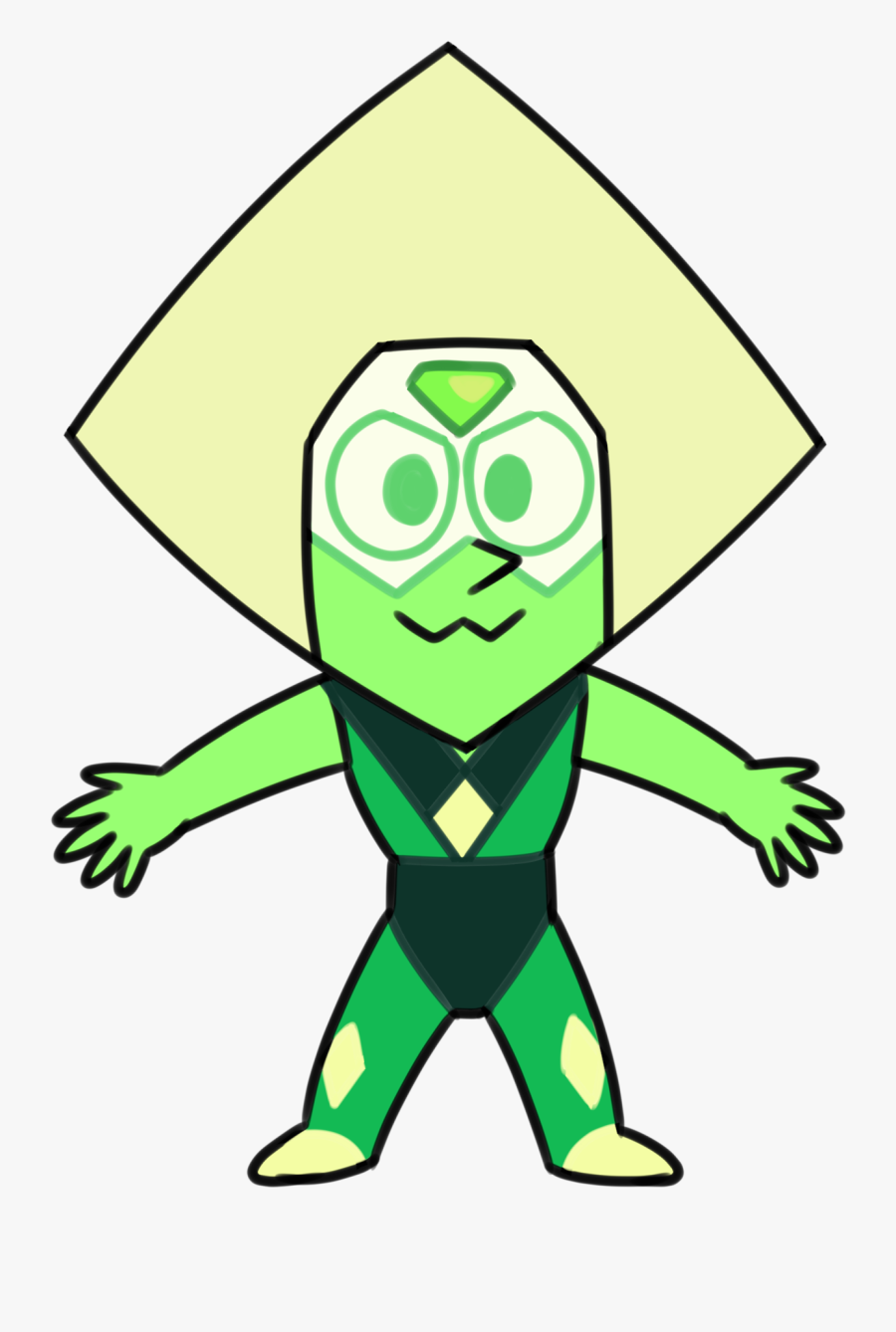 Motoko Kusanagi Green Yellow Leaf Clip Art Fictional - De Peridot De Steven Universe, Transparent Clipart