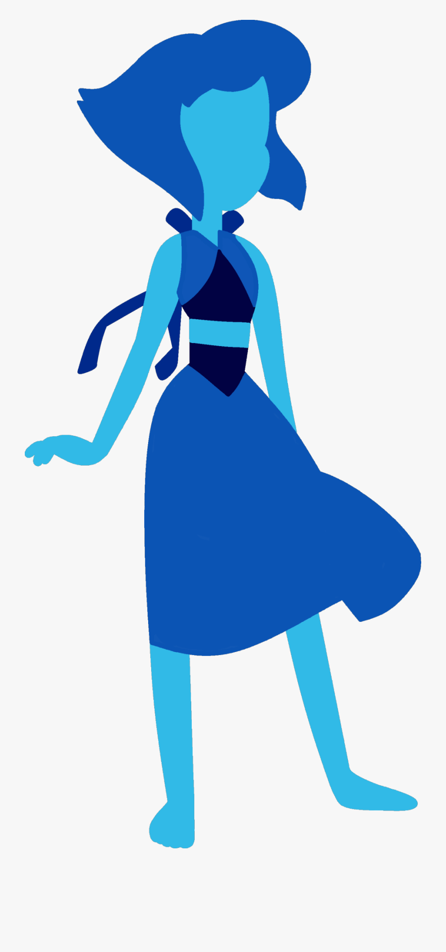 Transparent Child Silhouette Png - Blue Diamond Steven Universe Dress, Transparent Clipart