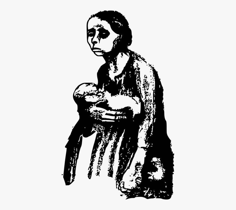 Child, Kid, Mother, Poor, Pregnant, Sad - Sad Pregnant Woman Png, Transparent Clipart