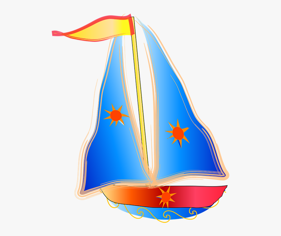 Sail Clipart Colorful Boat - Warna Perahu Layar, Transparent Clipart