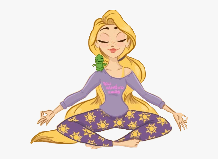 #stickers #tangled #rapunzel #flynnrider #freetoedit - Rapunzel Meditating, Transparent Clipart