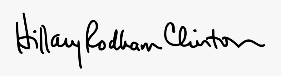 Hillary Clinton Signature, Transparent Clipart