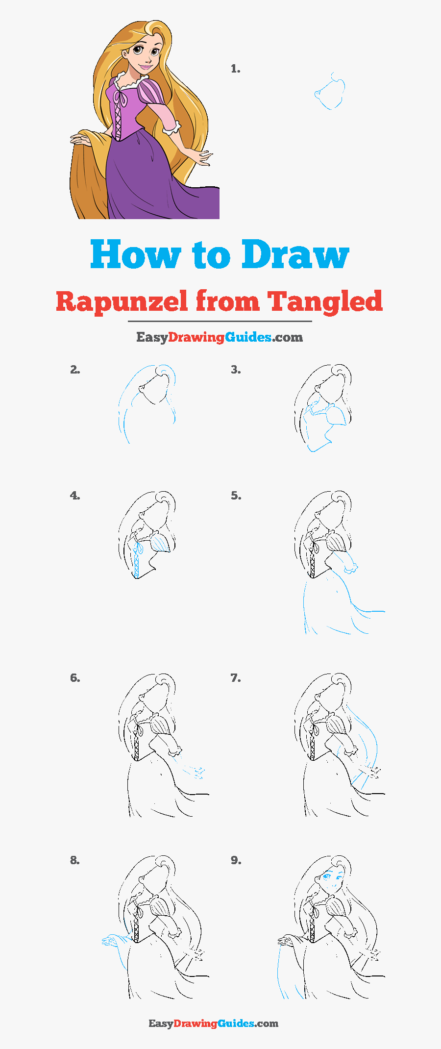 How To Draw Rapunzel From Tangled - Easy Valentines Day Drawings, Transparent Clipart