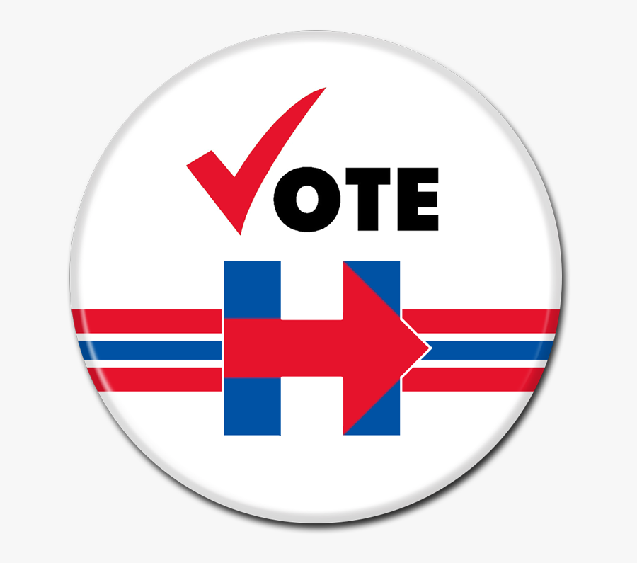 Hillary Transparent Button - Vote And Support Logo, Transparent Clipart