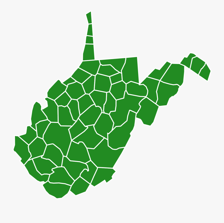 West Virginia Electoral Map, Transparent Clipart