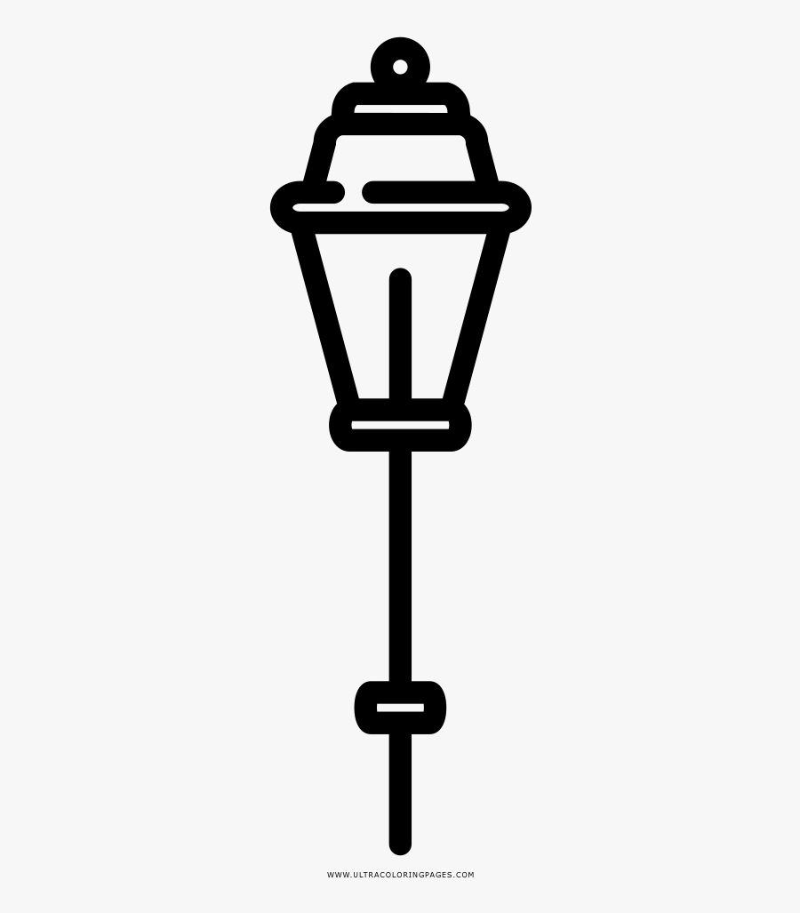Street Light Coloring Page - Street Light, Transparent Clipart