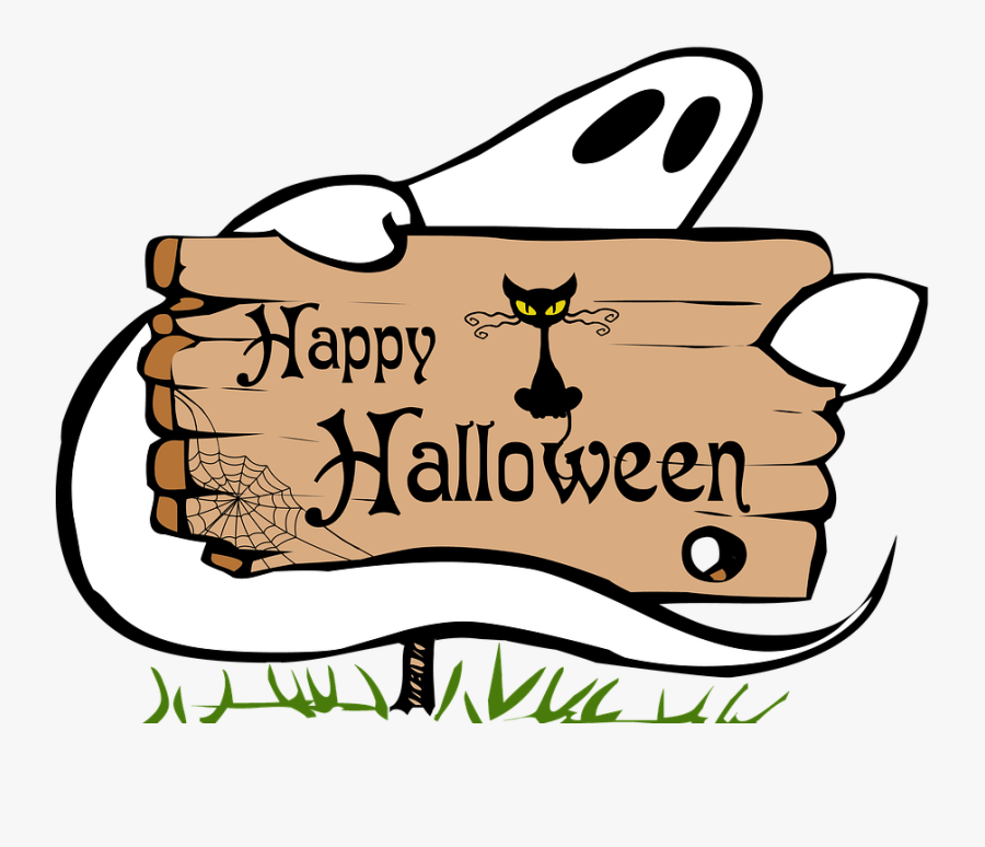 Halloween, Ghost, The Inscription, The Text Of The - Ghost Clipart, Transparent Clipart